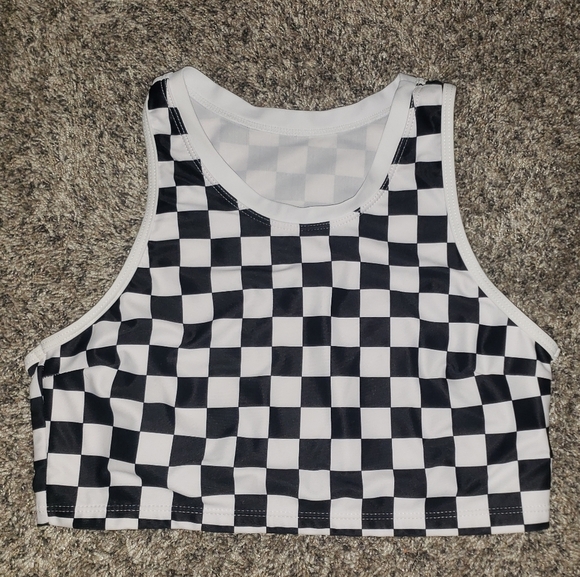 H&M| Checkered Crop Top - Picture 1 of 4